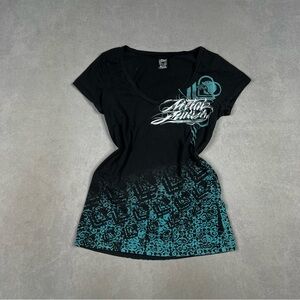 Metal Mulisha Black and Teal Graphic Tee